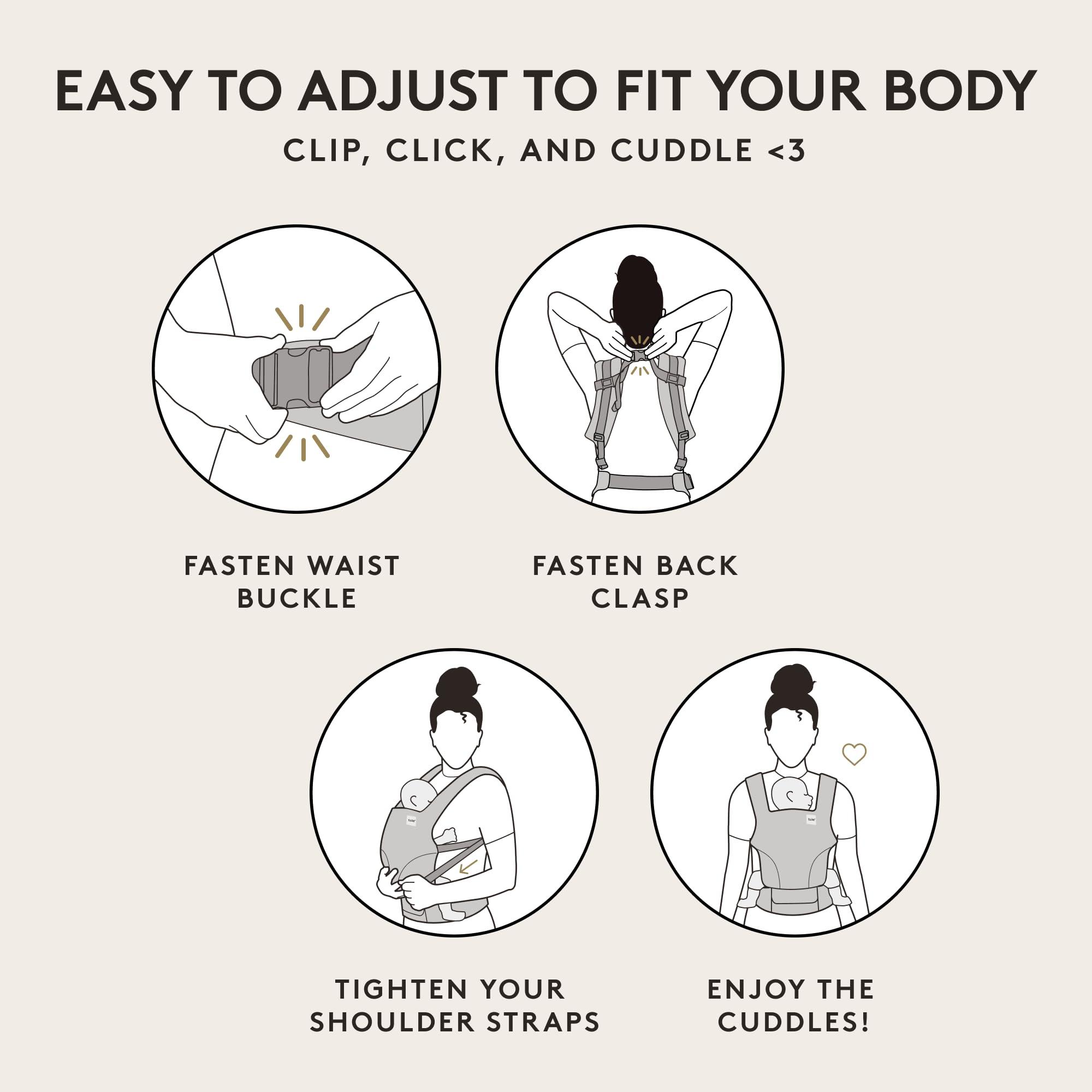 TULA Baby Tula Explore Mesh Baby Carrier 7 45 lb, Adjustable Newborn to Toddler Carrier, Multiple Ergonomic Positions Front and Back, Breathable and Cool Tula Coast + Mesh, Urbanista