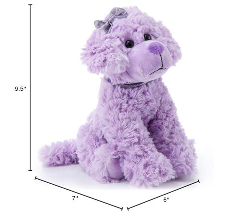 The Petting Zoo The Petting Zoo Scruffy Dog Stuffed Animal, Gifts for Girls, Purple Dog Plush Toy, 11 Inches