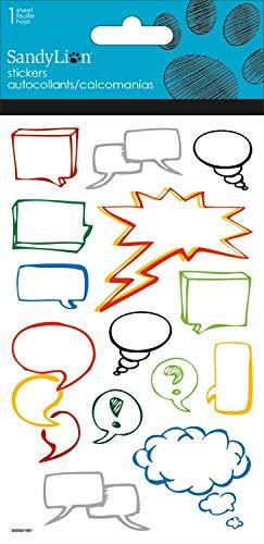 Speech Bubble Stickers Speech Bubble Stickers Party Favors Pack - 6 Thought Bubble Sticker Packs for Kids Toddlers (Comic Book Bubble Party Supplies, Decorations)