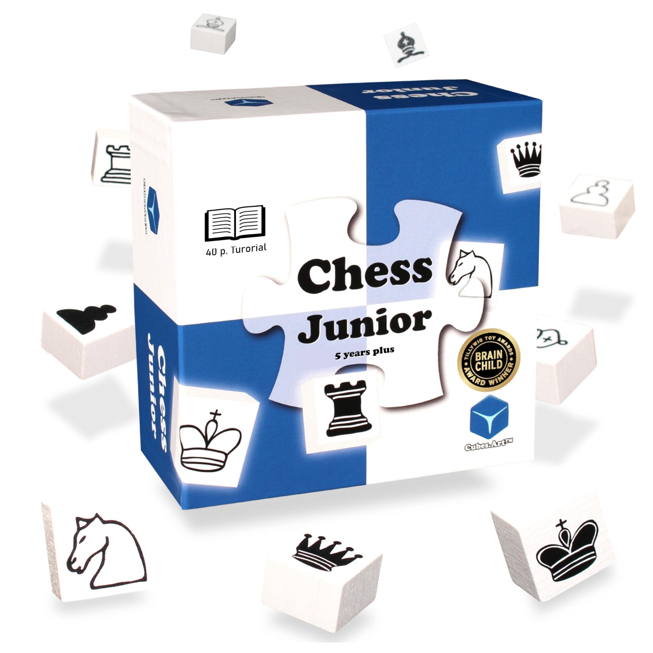 Chess Junior Chess Junior - Chess Set for Kids Ages 4 5 6 7 8, Board Game, Winner of The Brain Child Toy Award, Blue