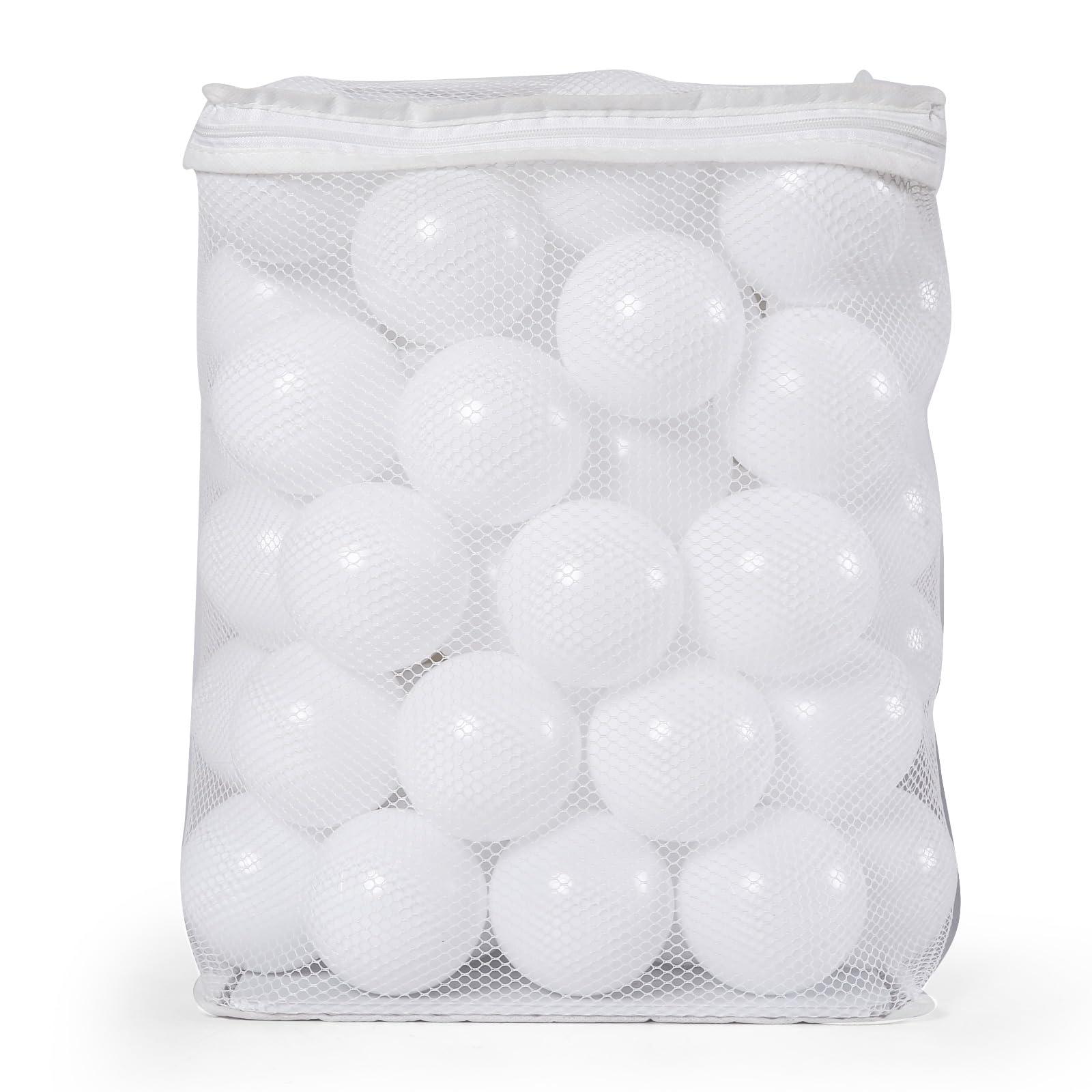 Heopeis Heopeis Ball Pit Balls - 2.75inch Plastic Ball Play Balls BPA Free Phthalate Free Non-Toxic Play Balls for Children Ball Pit Party Brithday Ball Pool Tent,50PCS. (White)