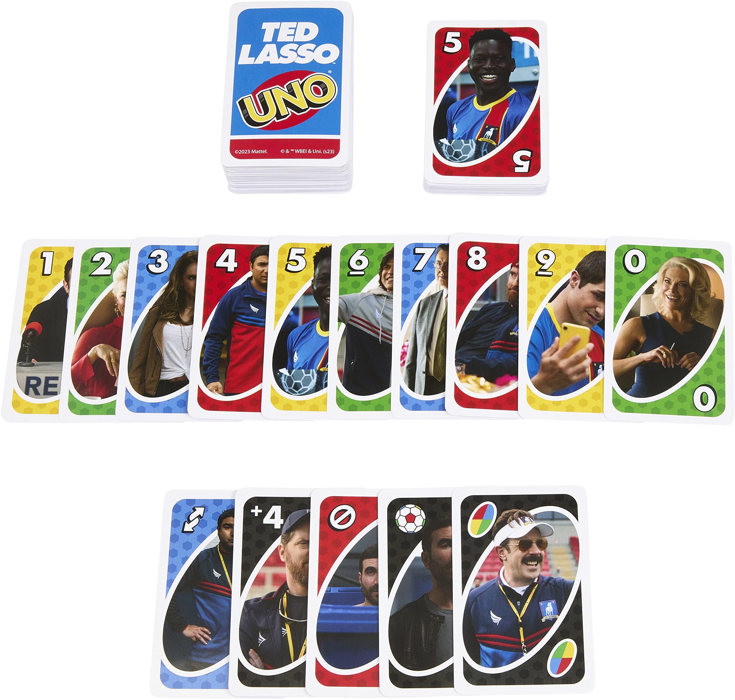 Mattel Games Mattel Games UNO Ted Lasso Card Game for Teens & Adults Inspired by the Popular Series for Game Night, Travel & Camping
