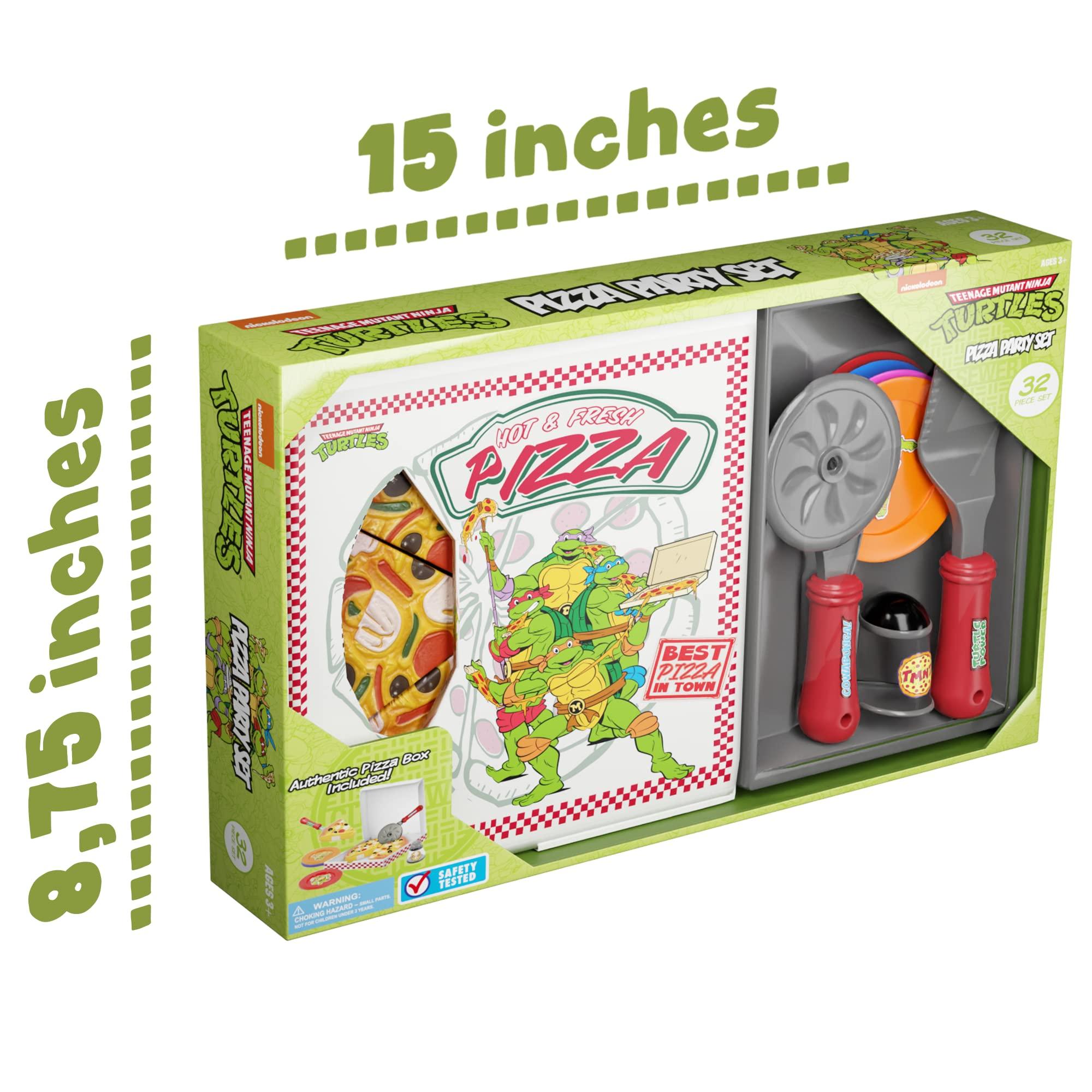 Lollipop Kids Pizza Toy Set, Pretend Kitchen Play Food, Slice & Serve Toy Pizza with Box, Pie Cutter & Fake Condiments