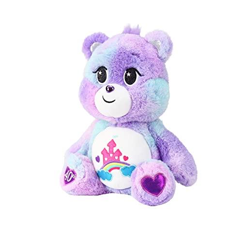 Care Bears Care Bears Care-a-Lot Bear - 40th Anniversary - Purple Plushie for Ages 4+ Stuffed Animal, Super Soft and Cuddly Good for Girls and Boys, Employees, Collectors, Great Valentines Day Gift for Kids