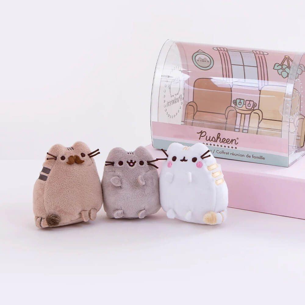 GUND GUND Pusheen Family Gathering Collector Set of 3 Plush Stuffed Animal Cats