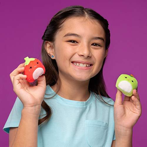 Squishville Squishville by Squishmallows Mini Plush Fruit Squad, Six 2" Soft Minimallow Plush, Irresistibly Colorful Fruits, Mini Peach, Pineapple, and Watermelon