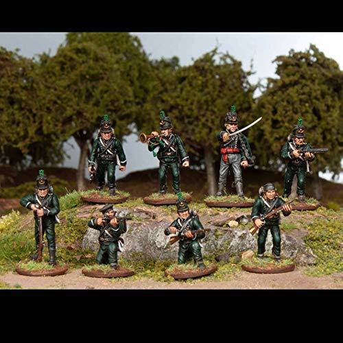 Wargames Atlantic Napoleon's Wars: British Riflemen (32 Multi Part Hard Plastic 28mm Figures)