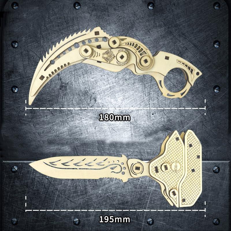 TiStm TiStm DIY Wooden Model Building Kit for Adults Handmade Craft Carpentry Model Creative Wooden Assembly Knife Model Unique Gifts for Adults