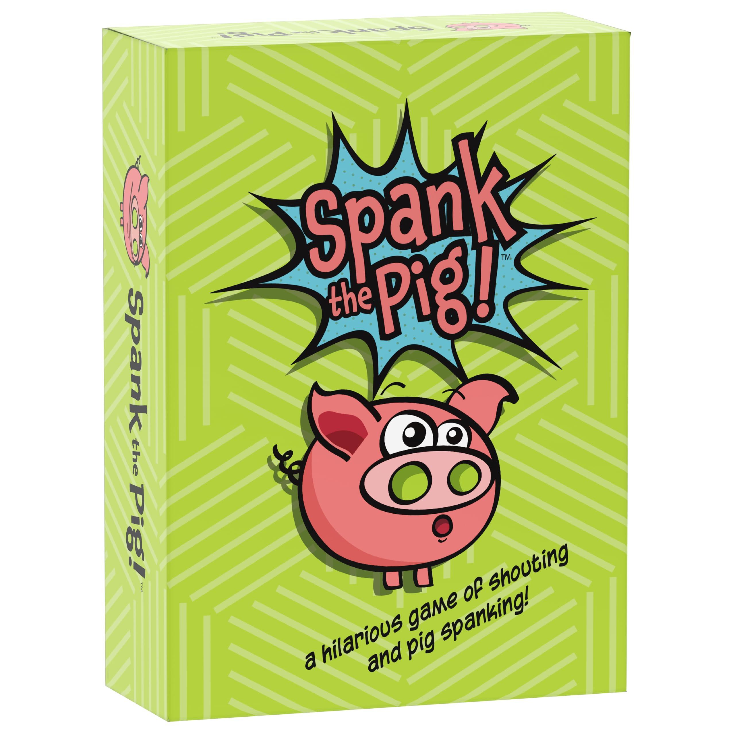Sweet Bros Games Spank The Pig! - Hilarious & Fun Family Card Game for Kids, Teens & Adults, Funny Fast Paced Games for 2-7 Players