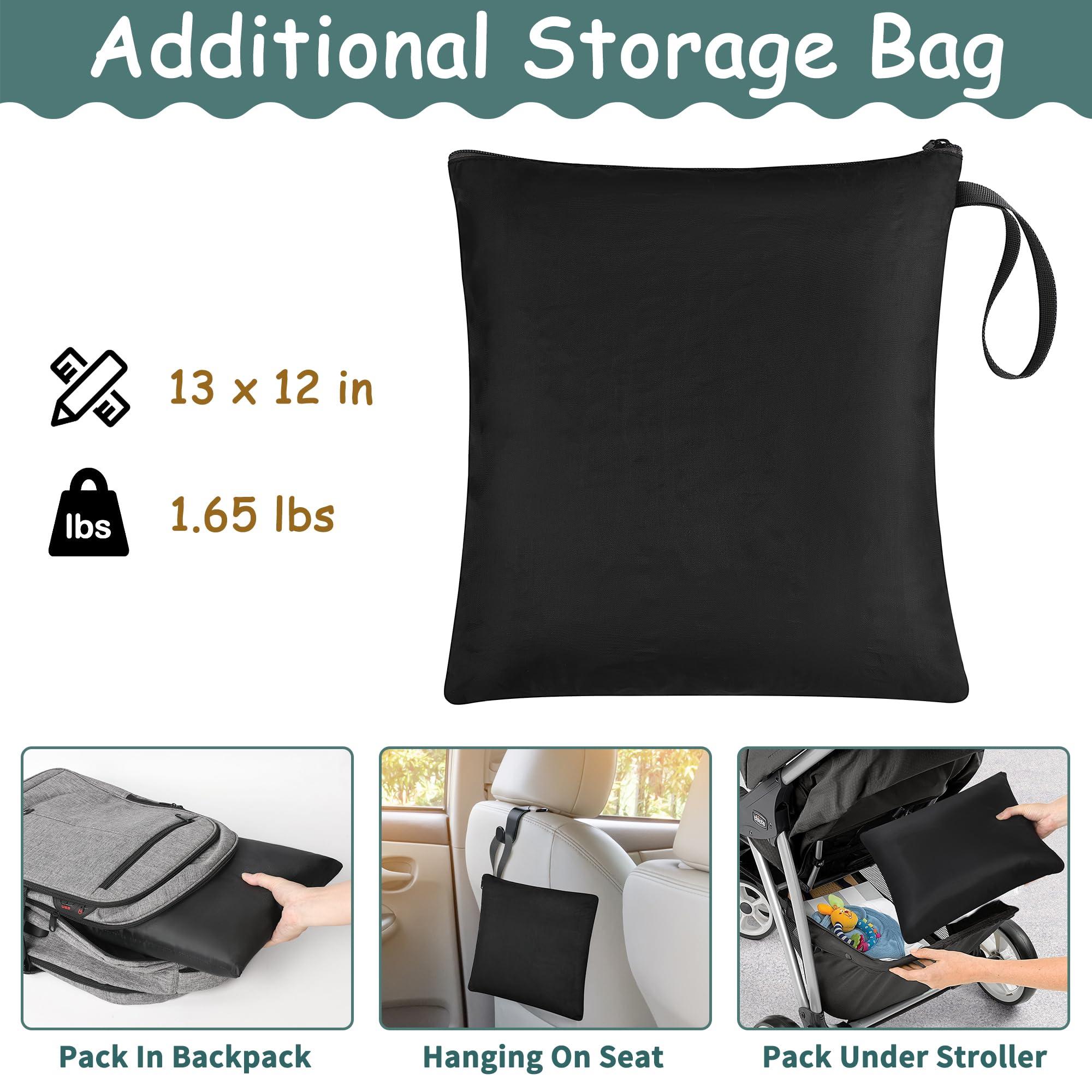 SCTEL Infant Car Seat Travel Bag Fit Nuna Pipa All Model Car Seat and Base, Fit Doona Baby Stroller, Padded Car Seat Bags for Air Travel, Gate Check Bag with Side Pocket, 5 Protective Feet, Storage Bag