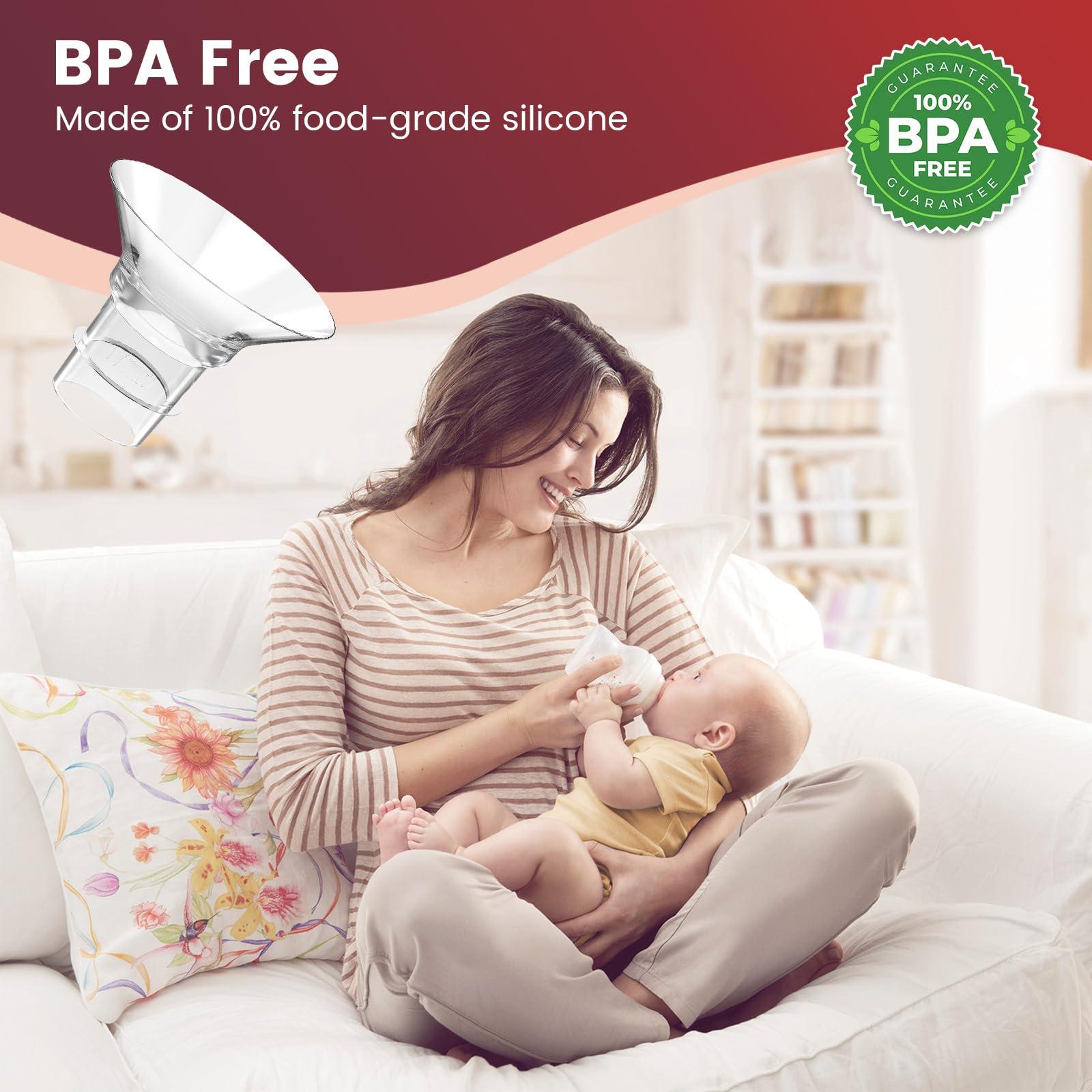 CNGSTWO CNGSTWO 13mm Flange Inserts, Compatible with Most Breast Pump 24mm Flanges/Shields - Replacement Parts for Momcozy/Medela/Elvie/Spectra/MomMed/Bellababy/TSRETE/Willow - BPA Free, 6Pack