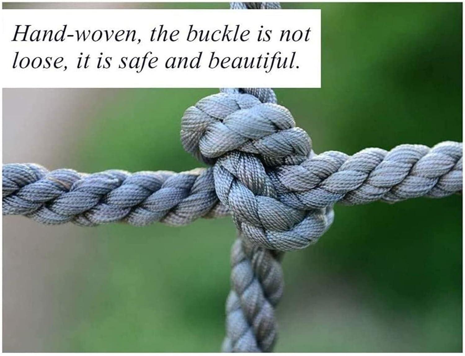 VCGIIEEWGHJDEW Climbing Cargo Net, Portable Rope Climbing Net for Treehouse Playground Play Equipment Decoration (Color : 12mmX12cm, Size : 1mX1m), PAW-37 (6mmx8cm 1mX1m)