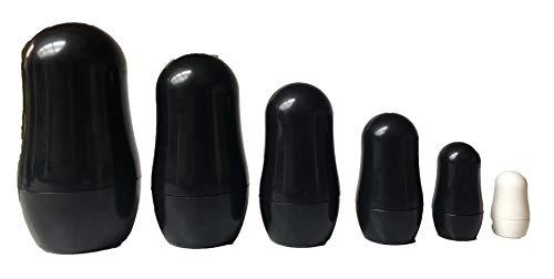 Universal Specialties Penguin Family Nesting Dolls - 6 Unique Matryoshka Penguins - All Hollow to Fit Inside Each Other - Plastic Russian Stacking Toys Cute Doll Toy for All Ages