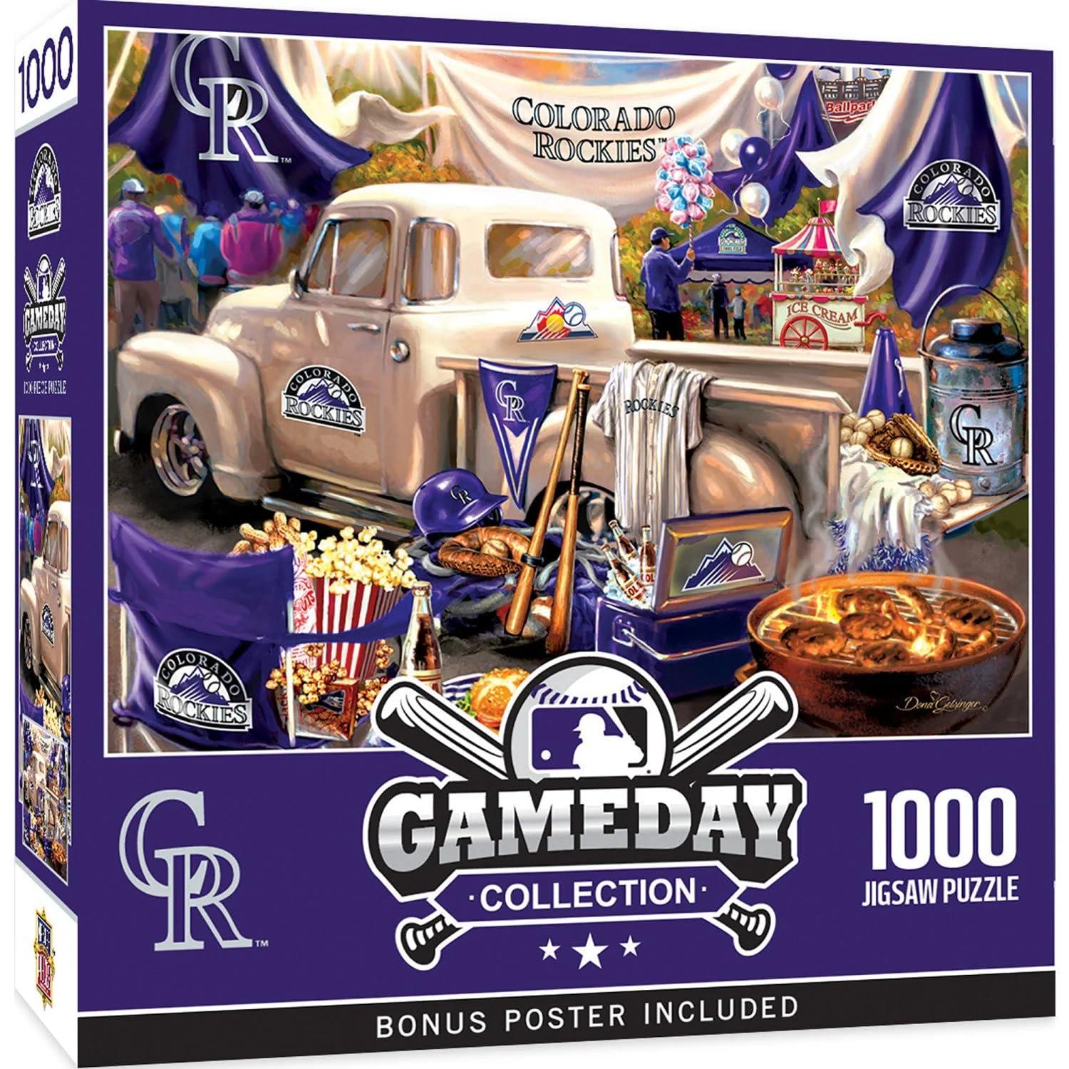 Baby Fanatic MasterPieces 1000 Piece Jigsaw Puzzle for Adults - MLB Colorado Rockies Gameday - 19.25"x26.75"