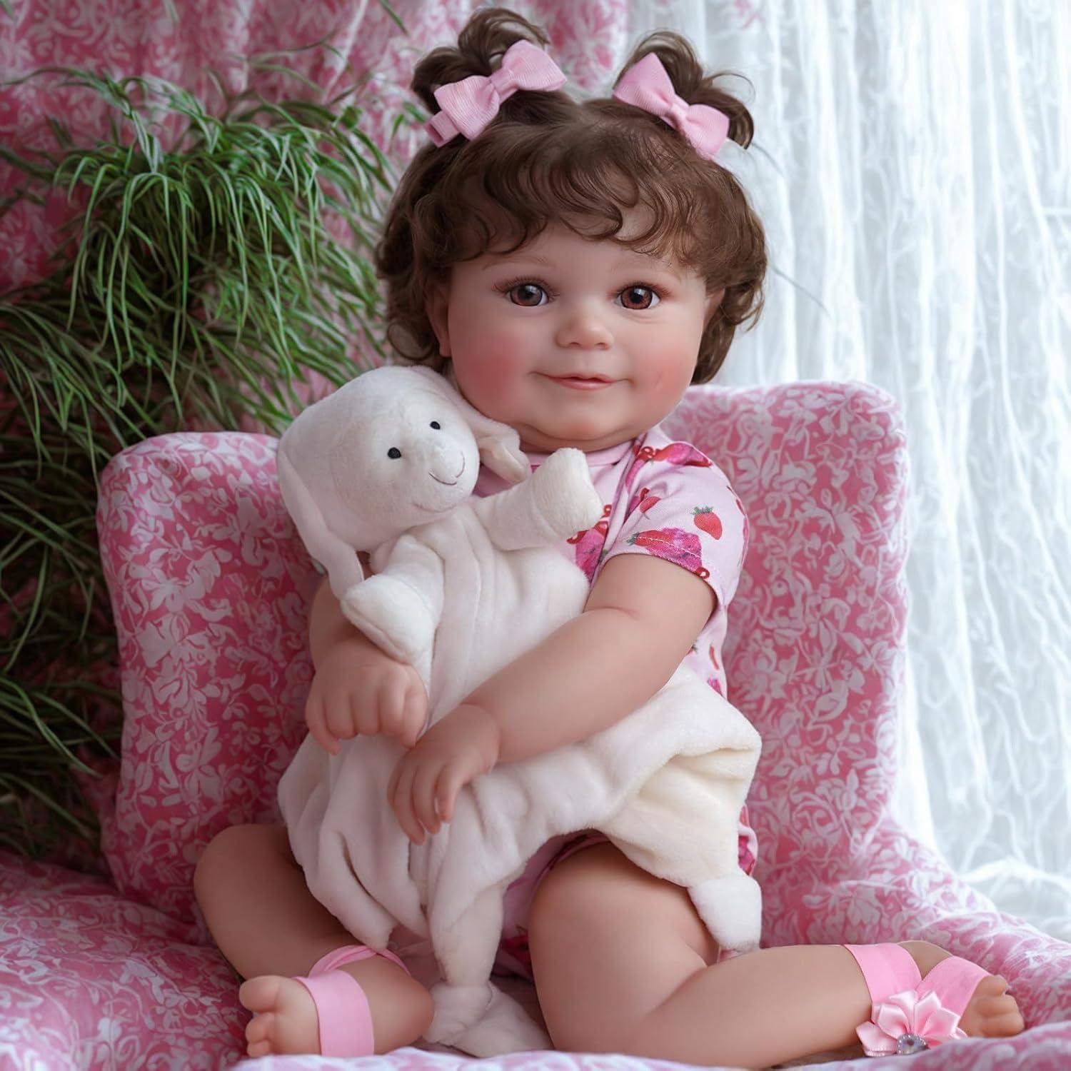 BABESIDE BABESIDE Lifelike Reborn Baby Doll with Heartbeat Maddy, 20 inch Handmade Reborn Baby Dolls Girl with Crying and Babbling Voice, Real Baby Dolls That Look Real for Girls Boys Kids Age 3+