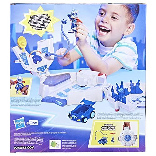 PJ Masks PJ Masks Power Heroes PJ Power Q Playset, Headquarters Set with Car and Figure, Superhero Toys for 3 Year Old Boys and Girls and Up