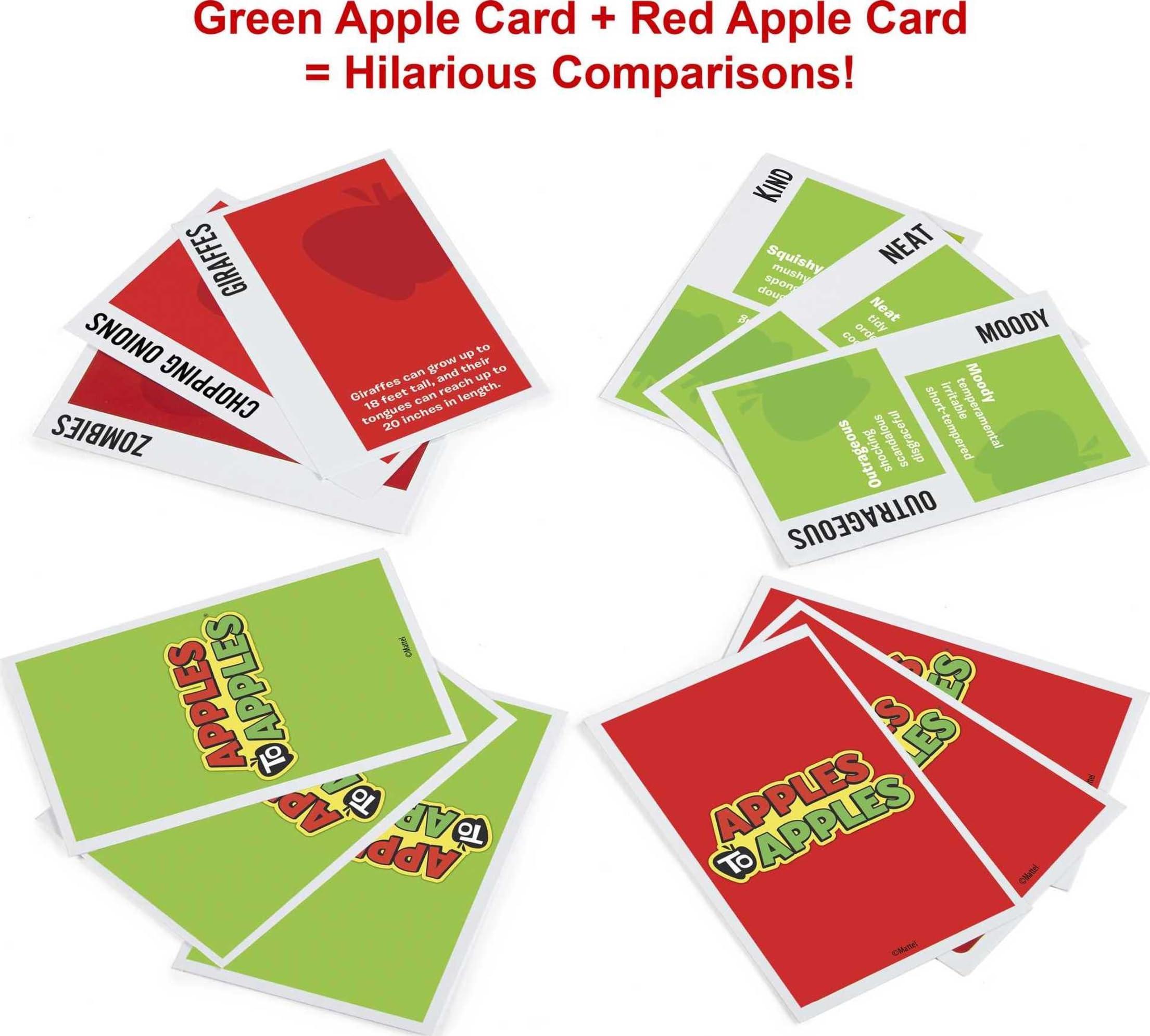 Mattel Games Mattel Games Apples to Apples Card Game with Family-Friendly Words to Make Crazy Combinations for Kids, Adults, Families, Parties