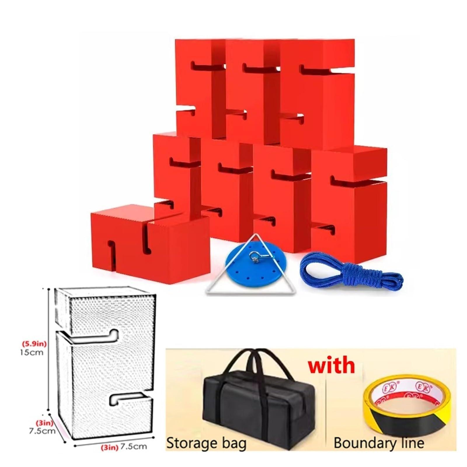 YOWABYI Team Building Games for Work, Outdoor Group Activity Game, Teamwork Games for School Sports Day/Field Day (Color : Red, Size : 8PCS)