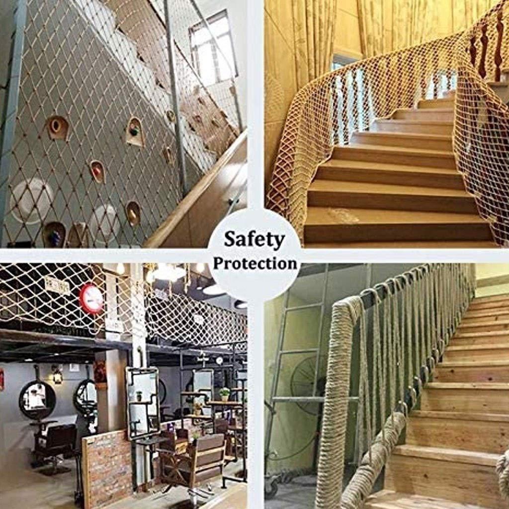 Hynet Balcony Protective Net, Kids Safety Net Playground Railing Safe Rope Net Heavy Duty Climbing Anti Falling Net Tear Resistance (Size : 2 * 5m(7 * 16ft))