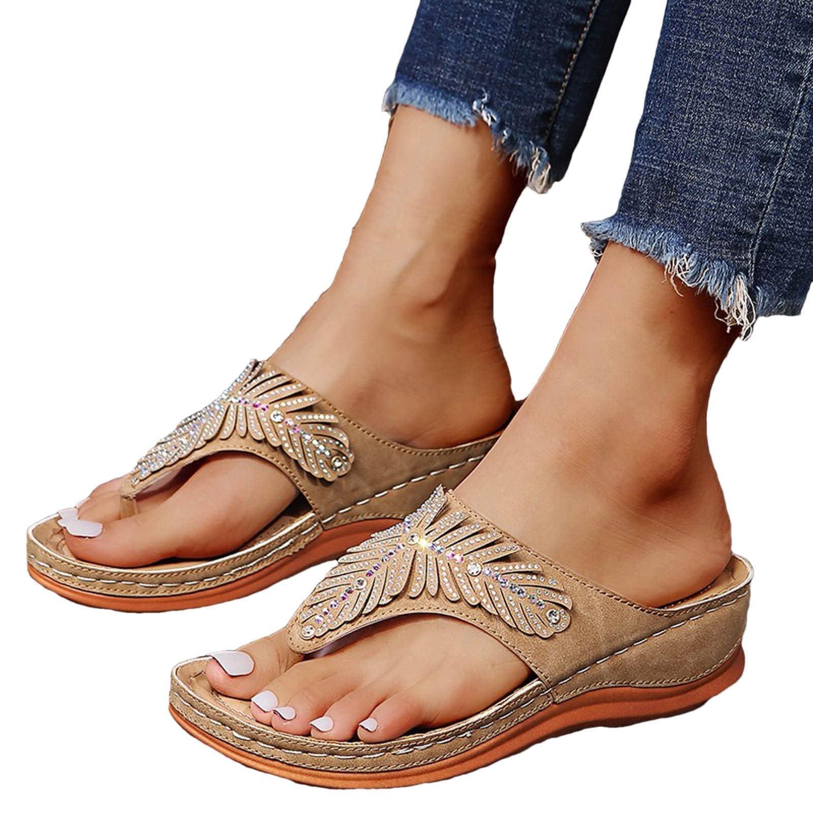 ZBYY ZBYY Sandals for Women Wedge Shoes Comfortable Platform Sandals Womens Dressy Summer Flip Flops Casual Walking Wedges