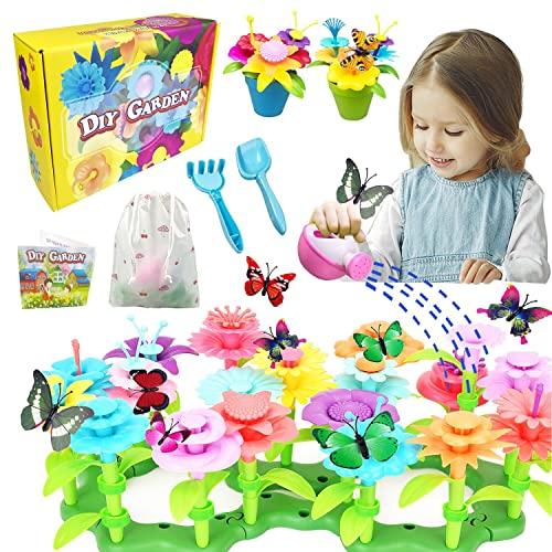 Gifts Toys for 3, 4, 5, 6 Year Old Girls - DIY Flower Garden Building Kits Educational Outdoor Activity for Preschool Toddlers Playset STEM Toy Crafts Birthday Easter Gifts for Girls Kids image-1