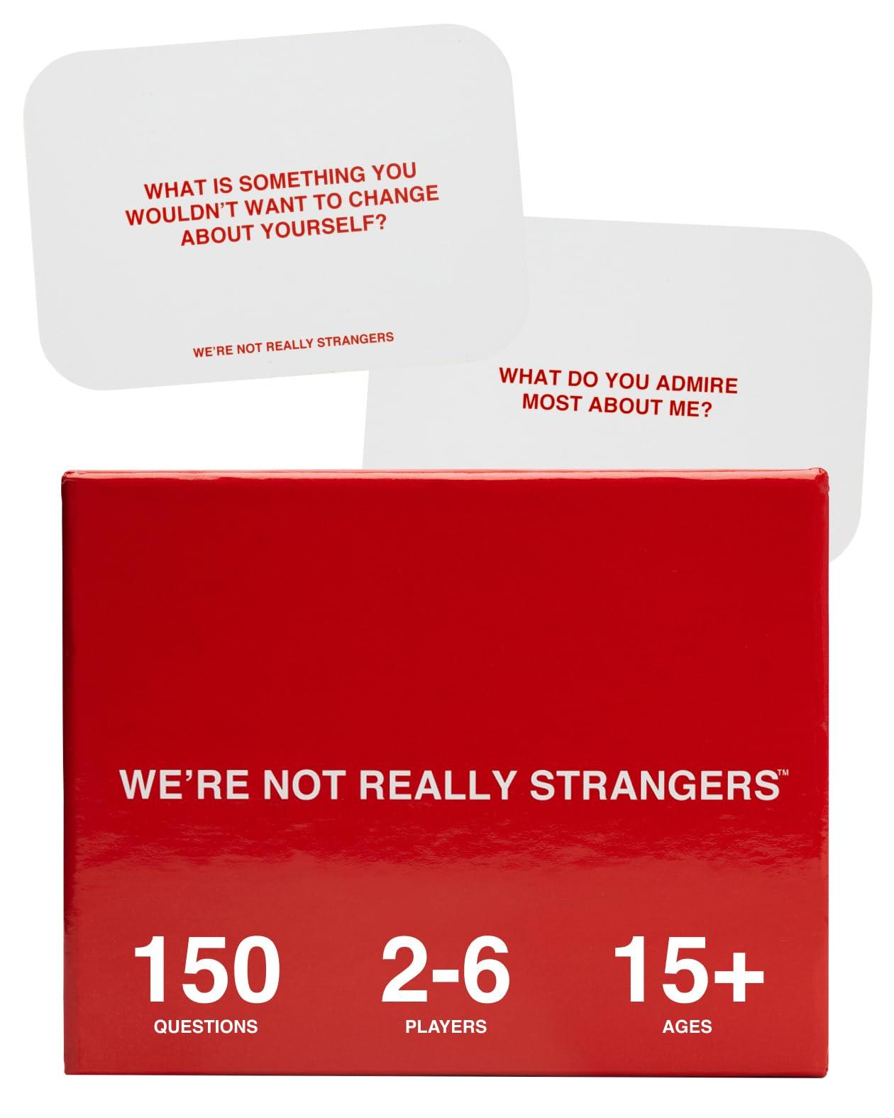 WE'RE NOT REALLY STRANGERS WE\'RE NOT REALLY STRANGERS Card Game - 150 Conversation Cards for Adults, Teens, Couples, & Strangers - Fun Family Party & Icebreaker for Game Night or Date Night, Ages 15+, 2-6 Players