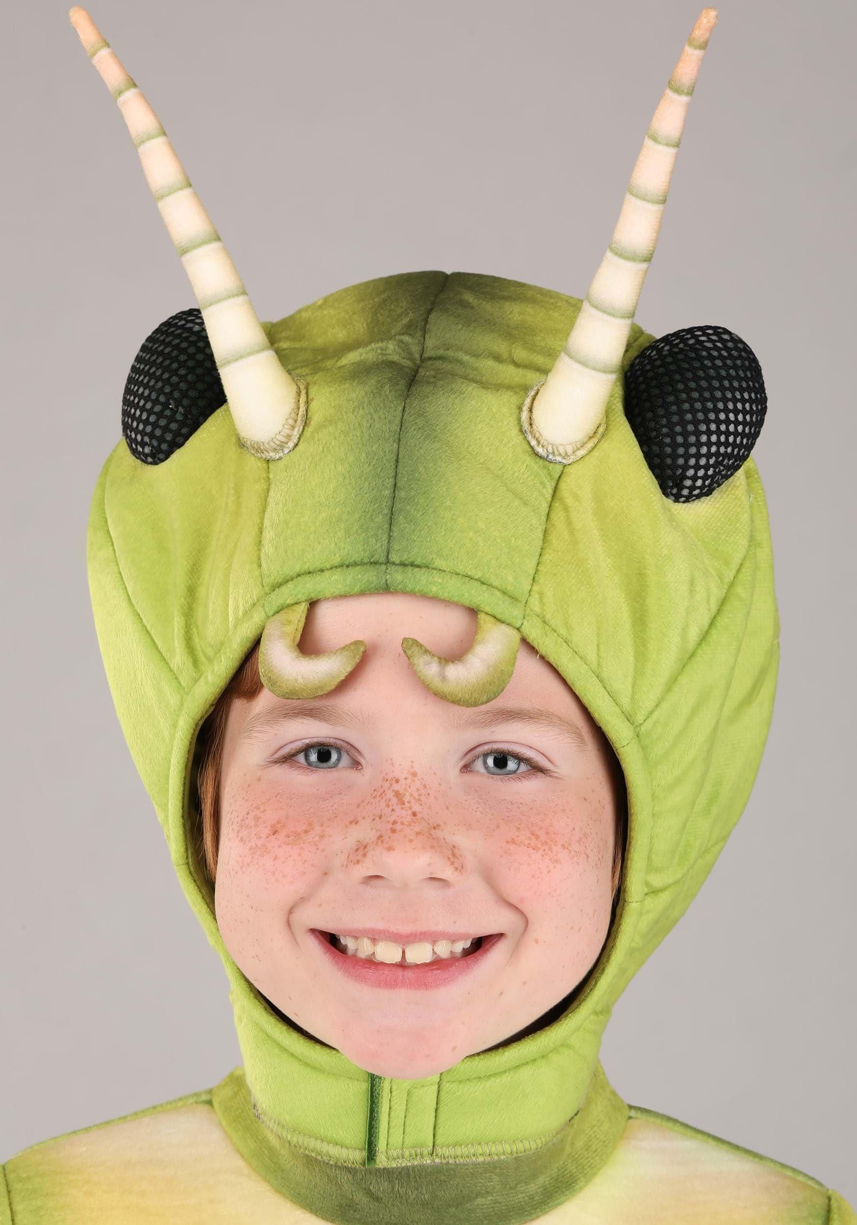Fun Costumes Kid\'s Deluxe Grasshopper Costume, Green Insect Halloween Outfit Medium