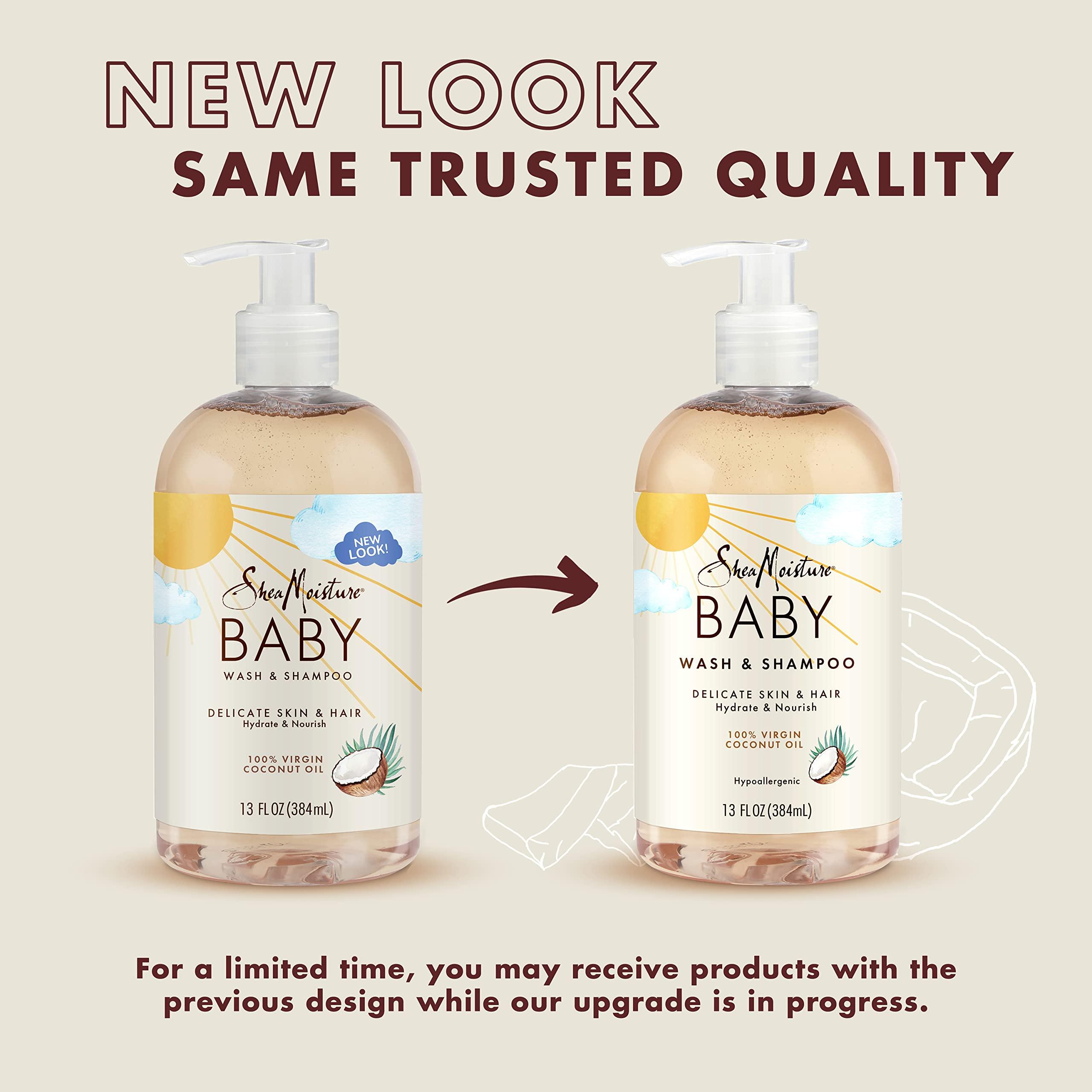 SheaMoisture SheaMoisture Baby Wash and Shampoo 100% Virgin Coconut Oil for Baby Skin Cruelty Free Skin Care 13 oz