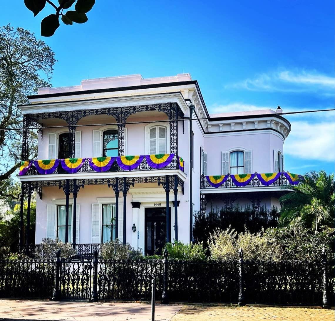 Independence Bunting Independence Bunting Mardi Gras Bunting - American Made 36\" x 72\" Nylon Triangular Flag Bunting in Green, Gold, Purple & Yellow