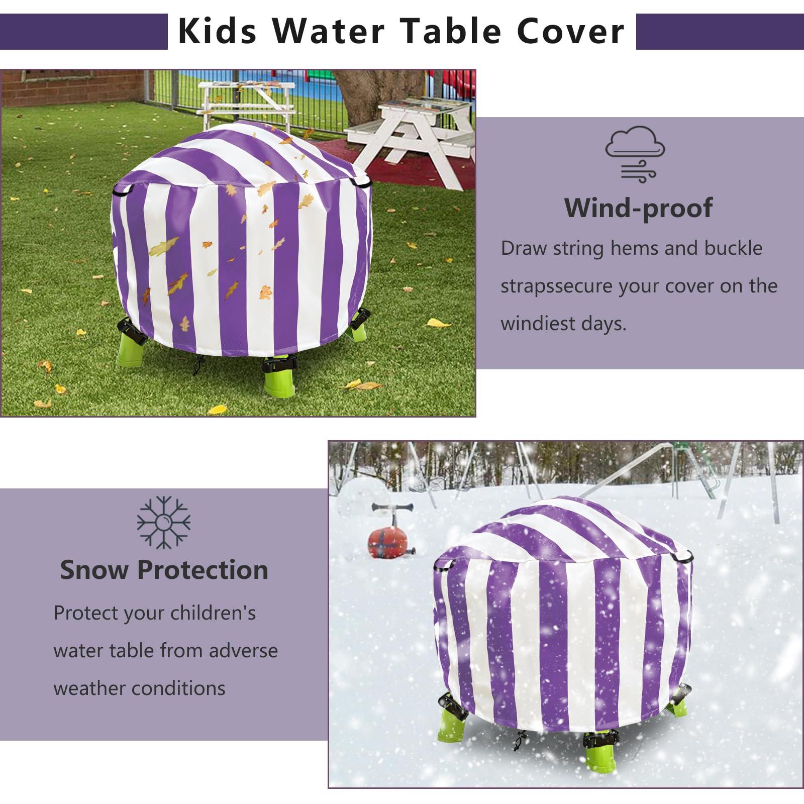 Aacabo Aacabo Kids Water Table Cover Little Tikes Spiralin\' Seas Waterpark Play Table cover Sand Water Table Cover Outdoor Toys Cover 34X34X18 inch-(Cover only)-Purple