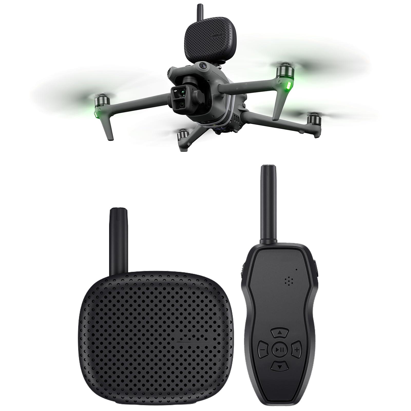 Generic Drone Speaker Megaphone Loudspeaker Ultra-Long Distance Wireless Mini Speaker Drone Walkie Talkie Two Way Radio Communication Accessories for DJI Air 3/Air 2S/Mavic 3 Pro/Mavic 3/Mavic 3 Classic
