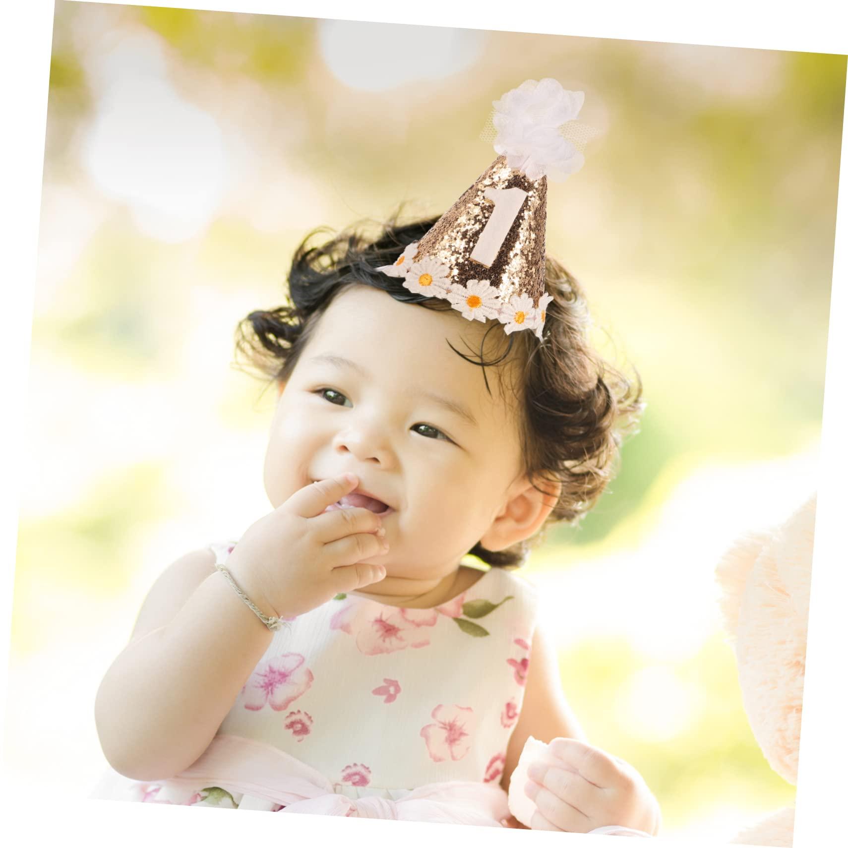 FAVOMOTO Birthday Cone Hat First Birthday Crown Birthday Party Glitter Birthday Party Hats Birthday Hat Princess Hat