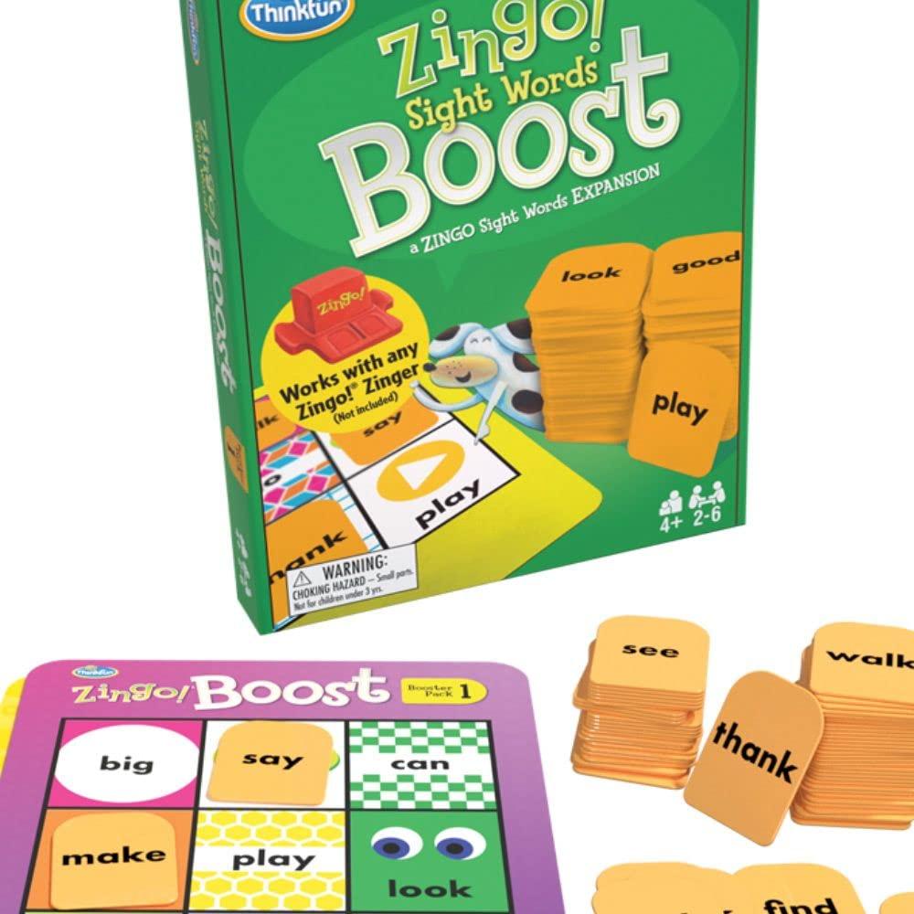 Think Fun Think Fun Zingo! Sight Words Boost - Engaging Brain Game | Expansive Vocabulary Builder | Stimulates Memory & Concentration | for Kids Aged 4 and Up | Expansion Pack (76472)