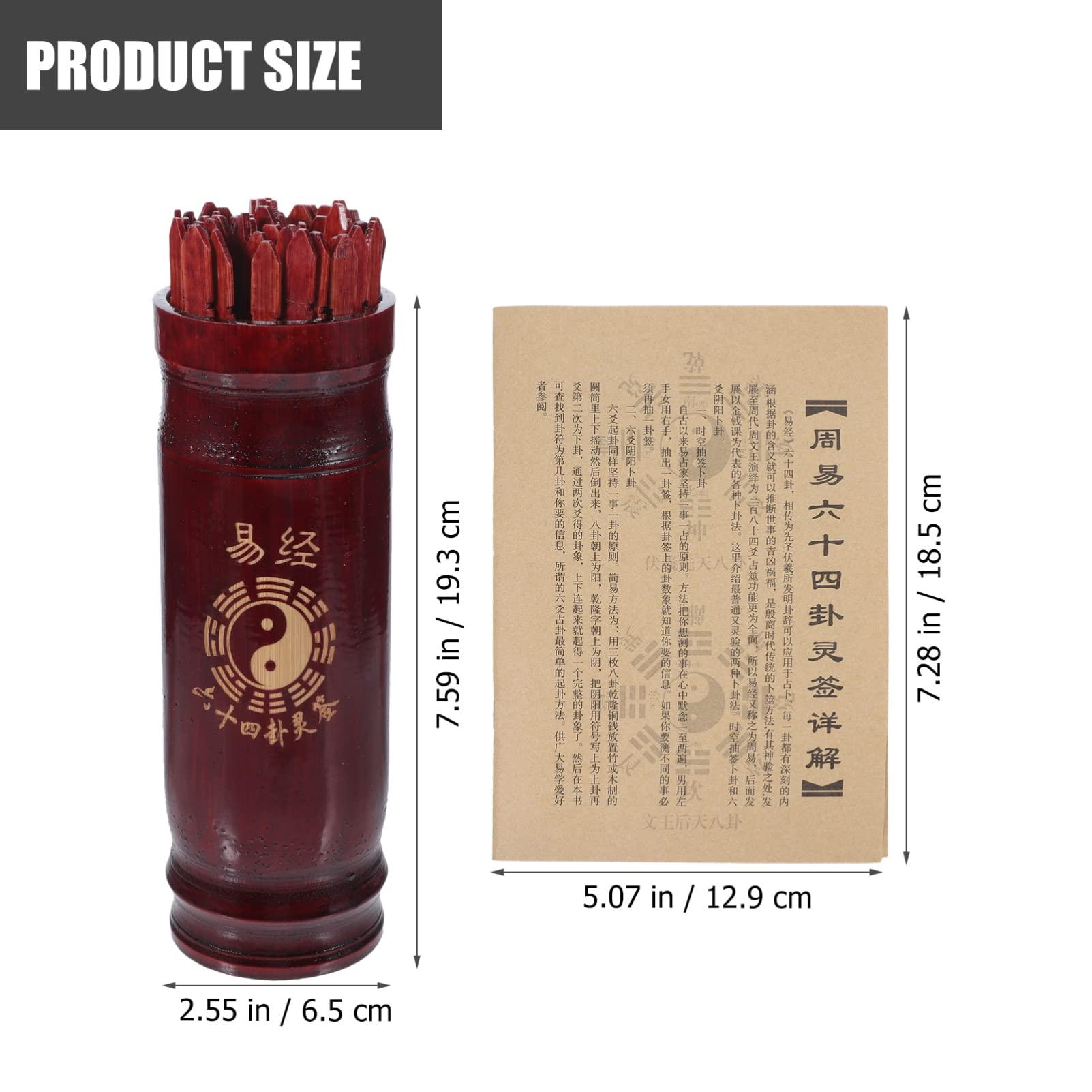 PHTZEZFC PHTZEZFC Retro Gaming Console 1 Set Vintage Chinese Fortune Sticks with Instruction Booklet Kau Sticks Fortune Telling Sticks with Storage Cup for Fortune Telling Games Retro Game Console