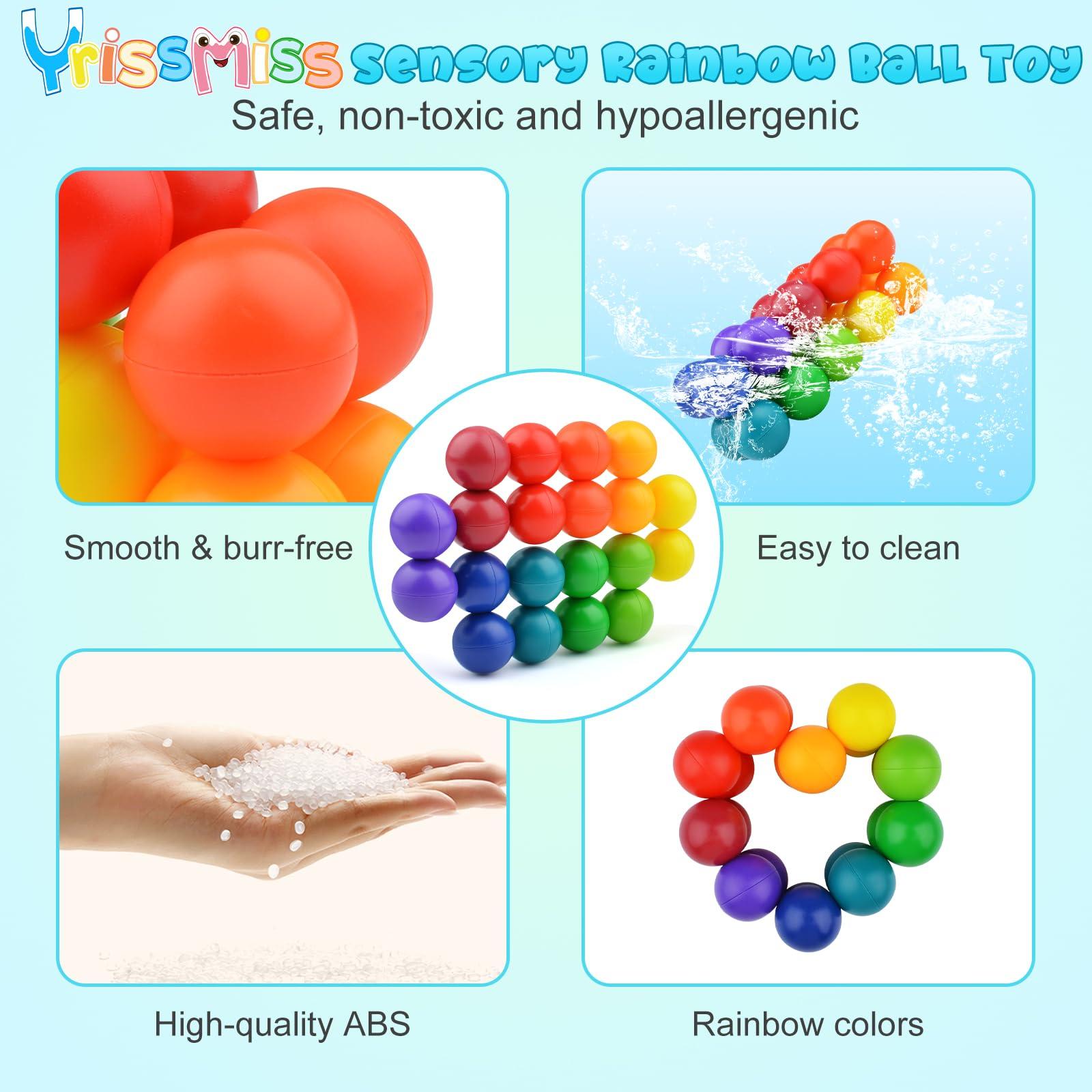 Yrissmiss 2PCS Autism Sensory Toys for Autistic Children , Sensory Fidget Toys for Adults Kids, Autism Toys for Toddlers 3-4, Travel Toys Present for Kids Ages 3 4 5 6 7+ ,Stocking Stuffers Present(A)