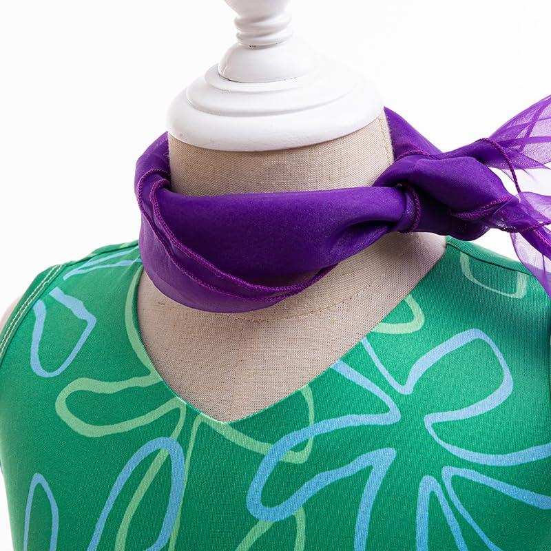 JUMOF JUMOF Kids Joy Dress Set Deluxe Disgust Costume with Wig Halloween Cosplay Multiple Accessories Outfit, disgust 120