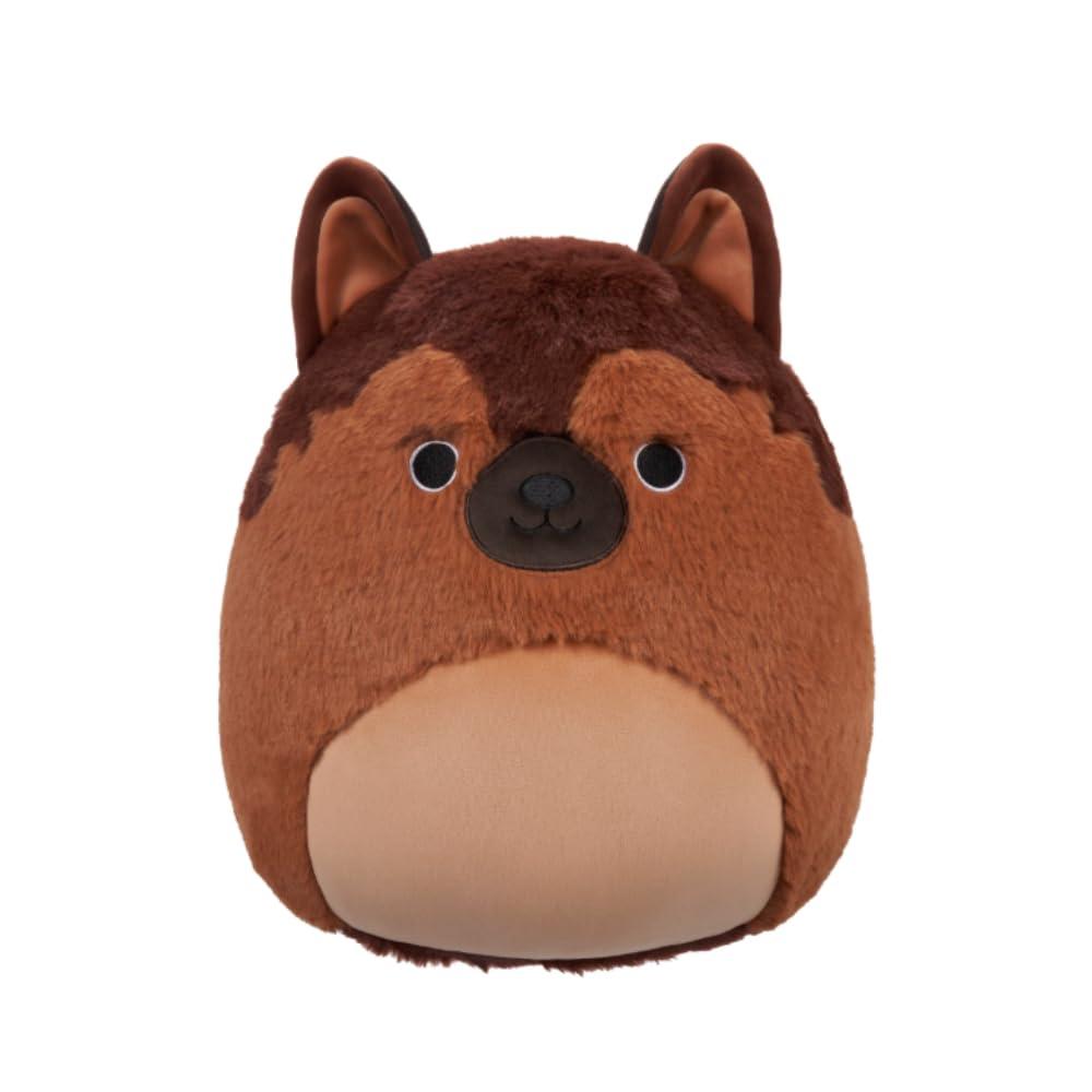 Squishmallows Squishmallows 12\"\" Fuzz-A-Mallows - Mario The German Shepherd - Official Kellytoy Plush - Collectible Soft & Squishy Stuffed Animal Toy - Gift for Kids, Girls & Boys - 12 inch, Brown