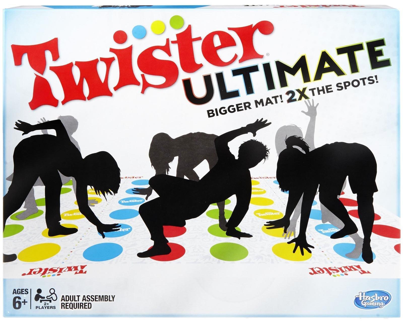 Hasbro Gaming Hasbro Gaming Twister Ultimate: Bigger Mat, More Colored Spots, Family, Kids Party Game Age 6+; Compatible with Alexa (Amazon Exclusive)