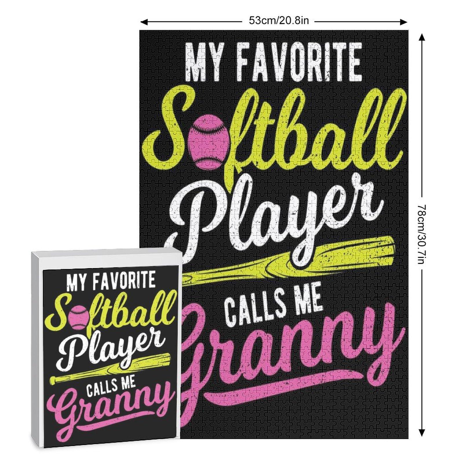 Zkswdez My Favorite Softball Player Jigsaw Puzzles for Adults, 1000 PCS Large Sports Wooden Jigsaw Puzzle for Teens Gift Home Decor
