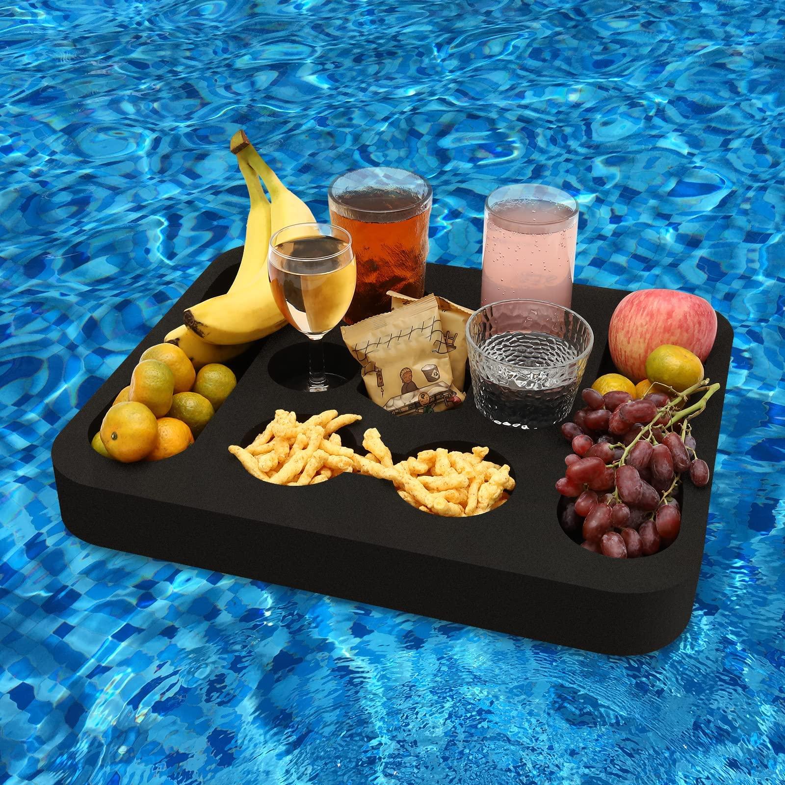RAMIEYOO RAMIEYOO Floating Drink Holder,Refreshment Table Tray for Pool Beach Party or Hot Tub Float Loung-Versatile & Portable Serving Bar