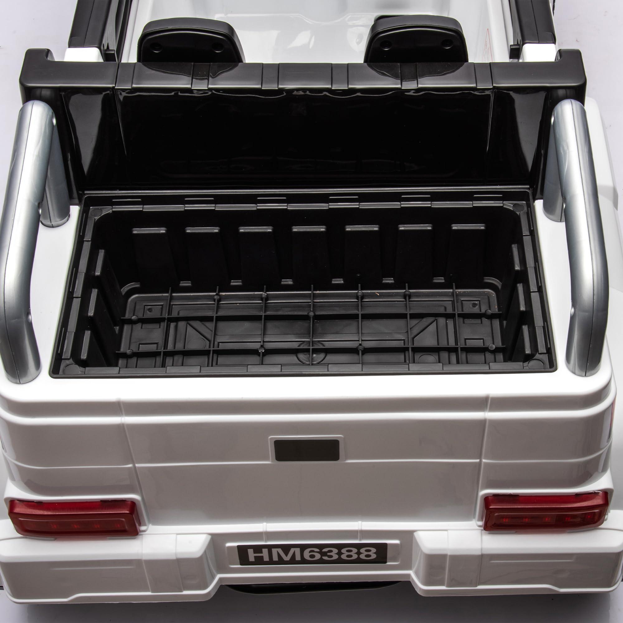 ToysCentral Basics 24V Ride On Car for Kids Battery Powered Ride On 4WD Toys with Remote Control,Parents Can Assist in Driving,Music and Lights,Five-Point Safety Belt (White)