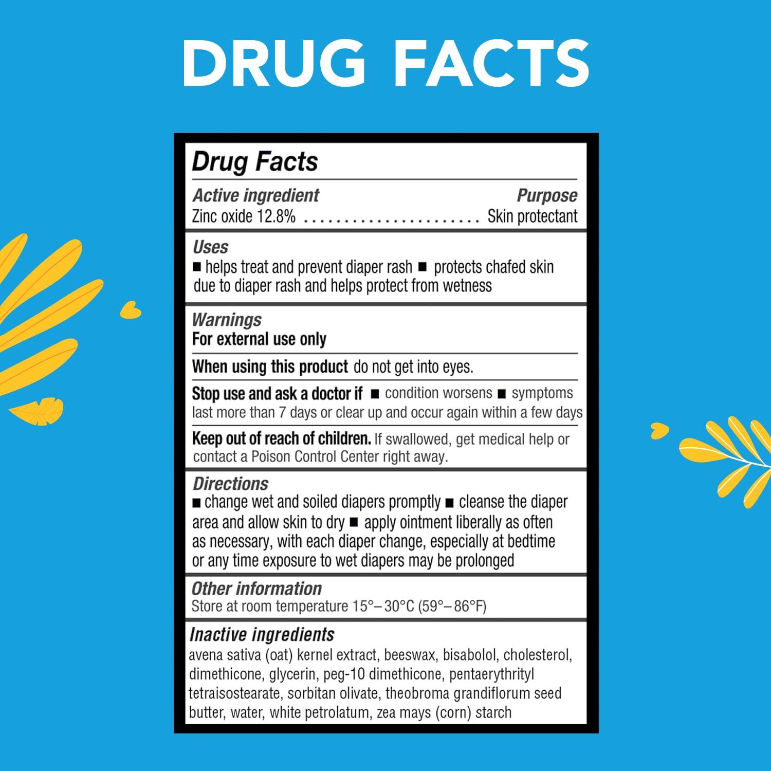 Triple Paste Triple Paste Multi-Purpose Baby Healing Ointment, 2 oz Tube, Diaper Rash Cream and Skin Protectant for Hands, Face and Bottom Treats, Soothes and Prevents with Zinc Oxide (Packaging May Vary)