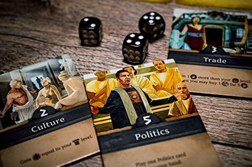 IELLO Iello: Khora, Rise of an Empire, Race to Development Game, Develop your City Faster and Better than Your Opponents, 2 to 4 Players, 75 Minute Play Time, For Ages 14 and up
