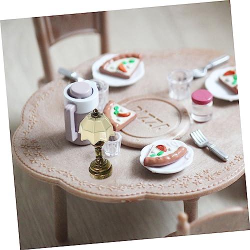 Tofficu 4pcs Mini Light Model Miniature Lamp Model Mini House Table Lamp Bedside Light Miniature Mini Lamp Miniature Furniture Model Micro Landscape Model Mini Bedside Light Creative Lamp