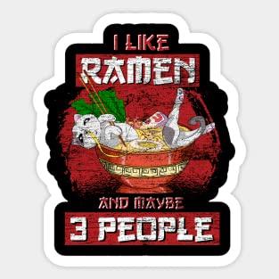 Generic Japanese Introvert Foodie Ramen Noodles Sticker, Gift Sticker, Funny Sticker, Vinyl Sticker