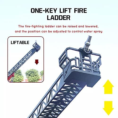 QIYHBVR QIYHBVR Remote Control Fire Truck Shoots Water RC Engineering Vehicle with Water Jet 22 Channel Fire Engine Working Sounds Lights RC Trucks for Kids