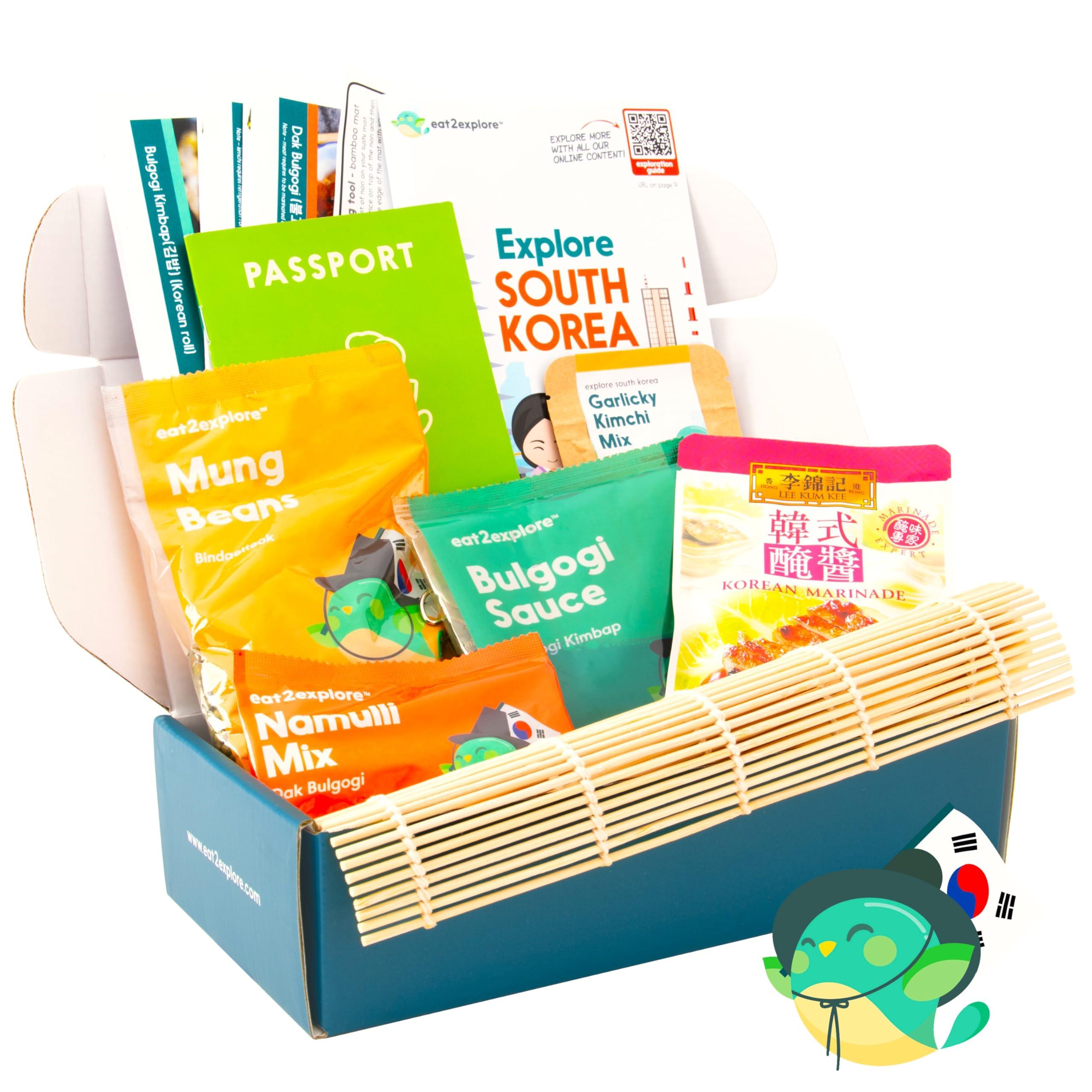 eat2explore eat2explore Cooking Kits for Kids - Interactive & Educational Real Kids Cooking Kit with 3 Recipe Cards, Key Ingredients & Cooking Tools - Ideal Idea for Kids who Love to Cook(South Korea Edition)