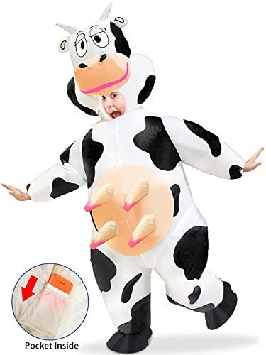 Camlinbo Camlinbo Child Inflatable Halloween Costume Cow for Kids Boys Girls Full Body Blows up Halloween Costumes Cosplay Party
