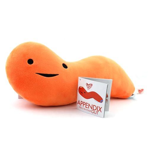 I Heart Guts I Heart Guts Appendix Plush - Feel It In Your Gut - 14\" Stuffed Organ Plush Toy, Appendix Removal Get Well Gifts, Ideal for Appendicitis, Kids, Nurses, Medical Students,Surgery