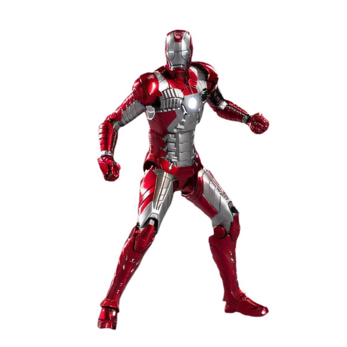 HiPlay HiPlay ZD Toys Anniversary Series Collectible Figure Full Set: Iron Man MK5, Illuminated Edition, Height 18cm Miniature Action Figurine FGBMK5